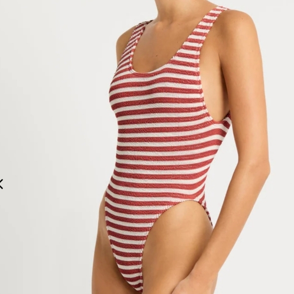 New Bond-Eye Maxam Rooibos Stripe One Piece Swimsuit One Size NWT - Picture 3 of 11